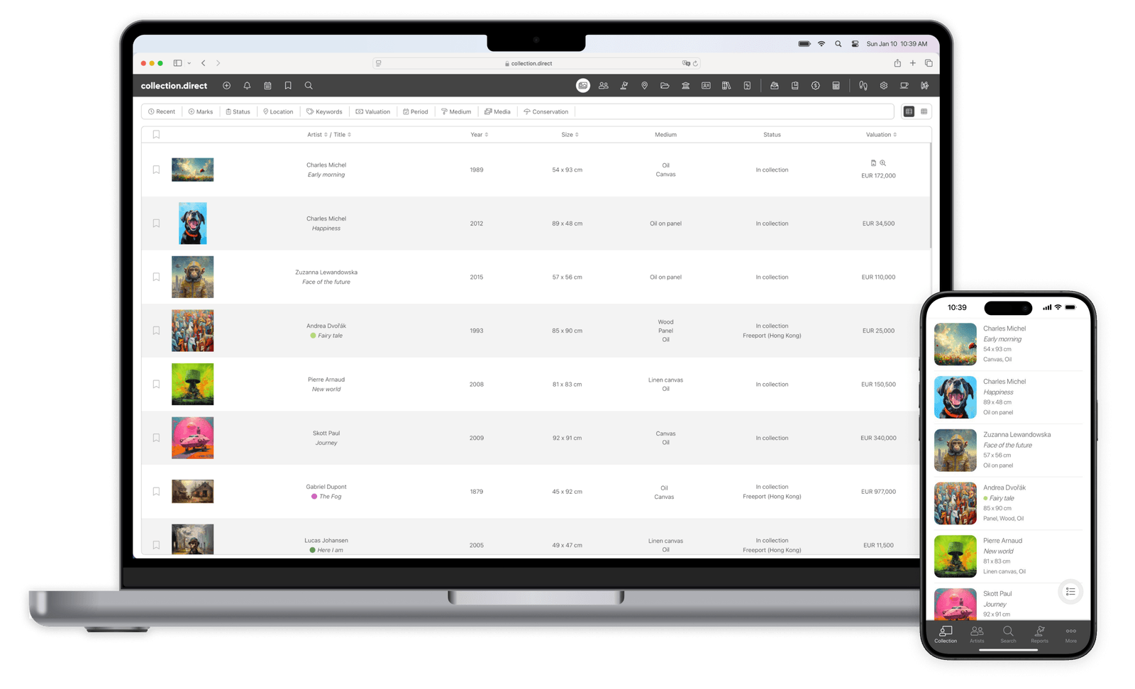 Art investment portfolio management