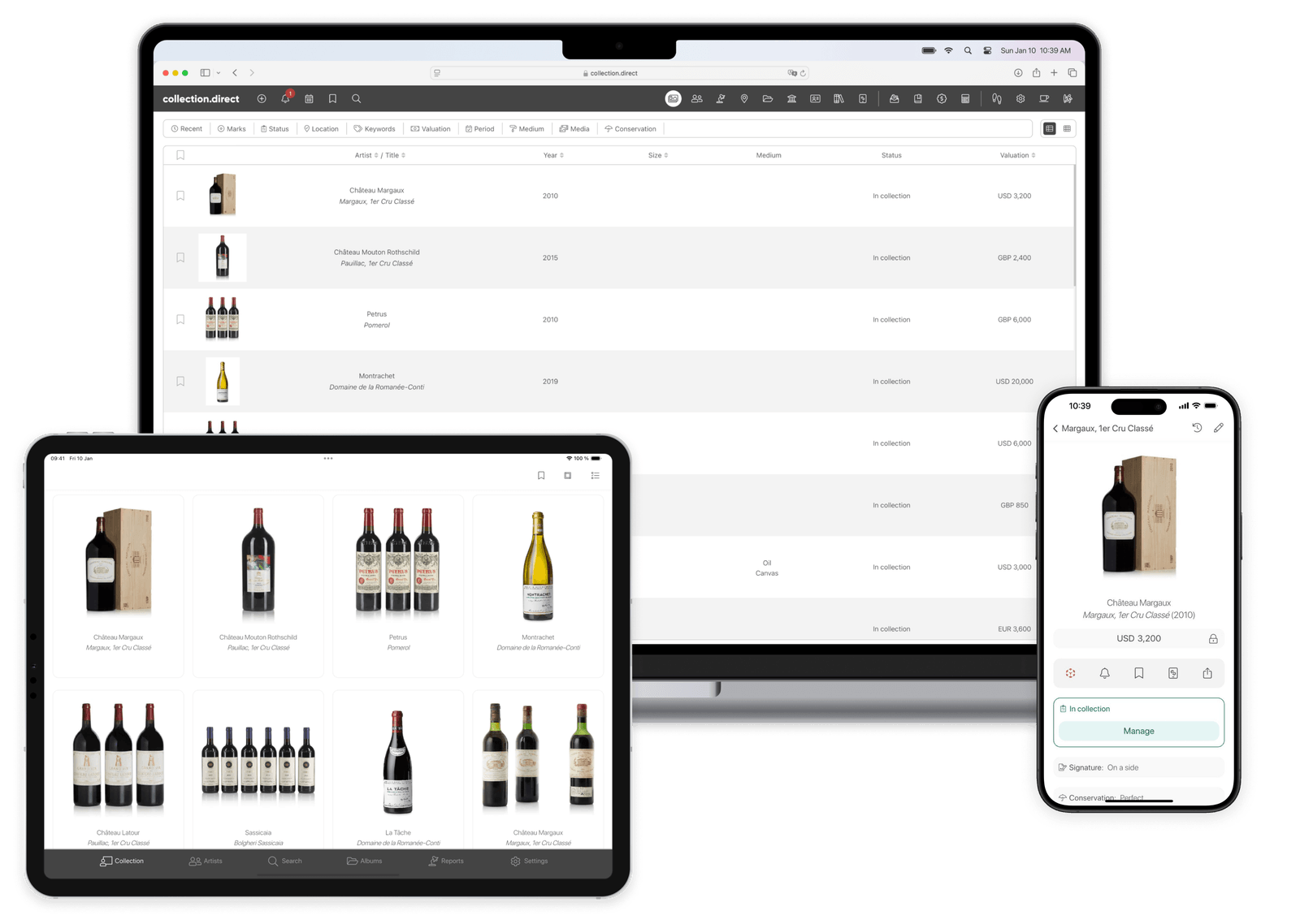 Wines and spirits collection